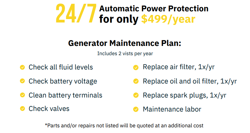 generac generator maintenance and repair